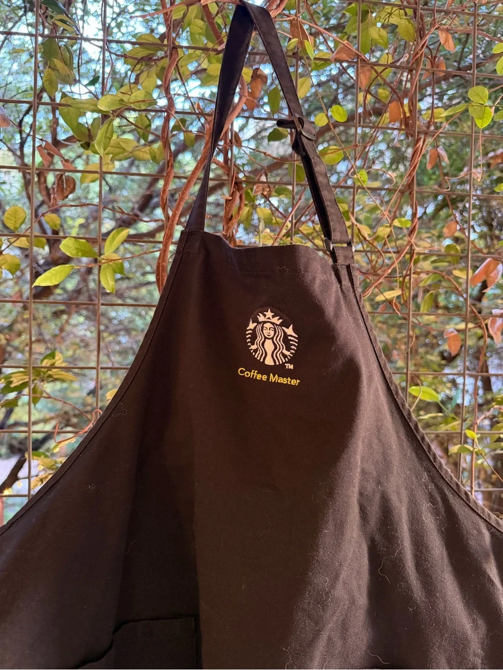Starbucks Black Apron with coffee master logo